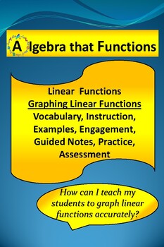 Preview of Linear Functions: Graphing Linear Functions Les.,Vocab.,Notes *DISTANCE LEARNING