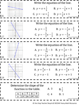 8th Grade Math Game | Linear Functions Graphs & Rate of Change | TpT