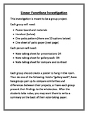 Linear Functions Investigation - Group Project - Multiple 