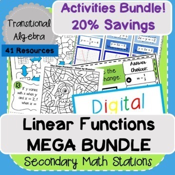 Preview of Linear Functions MEGA Activities Bundle!