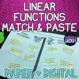 Linear Functions Digital Activity - Matching