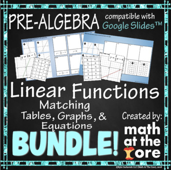 Preview of Linear Functions BUNDLE - Tables, Graphs, & Equations for Google Slides™