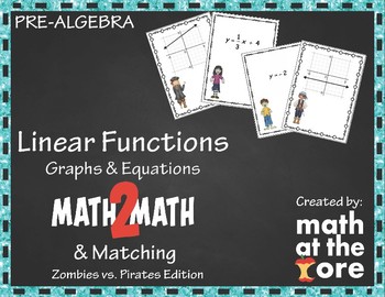 Preview of Linear Functions - Matching Graphs & Equations - MATH2MATH