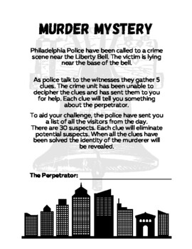 Preview of Linear Functions Murder Mystery