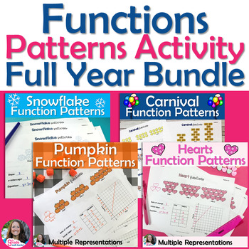 Preview of Linear Functions Patterns Multiple Representations Activities All Year BUNDLE