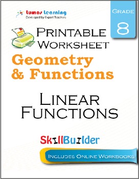 Preview of Linear Functions Printable Worksheet, Grade 8