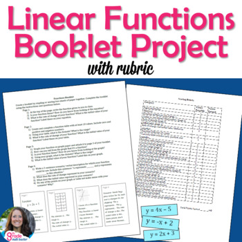 Preview of Linear Functions Project with Rubric Student Created Booklet