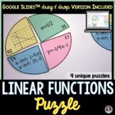 Linear Functions Puzzle Activity digital and print
