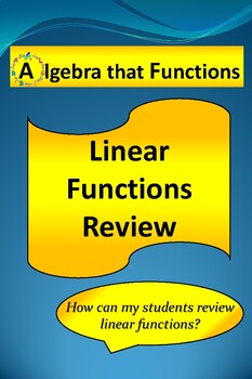 Preview of Linear Functions Review *DISTANCE LEARNING