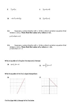 Linear Functions Review by Margaret Flannery | Teachers Pay Teachers