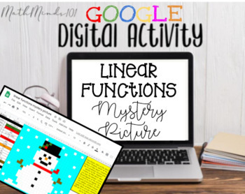 Preview of Linear Functions/Slope Intercept Mystery Pixel Art - Google Christmas Activity!