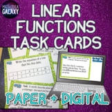 Linear Functions Task Cards- Printable & Digital Resource