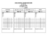 Linear Functions:  Transformation Study