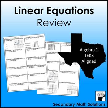Preview of Linear Equations Review