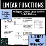 Algebra 1 EOC Review| Writing Linear Equations and The Rat