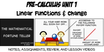 Preview of Linear Functions and Change (Pre-Calculus Unit 1)