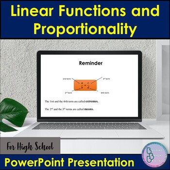 Preview of Linear Functions and Proportionality| PowerPoint Presentation Lesson High School