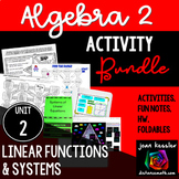 Linear Functions and Systems Algebra 2 Unit 2 Activity Bundle