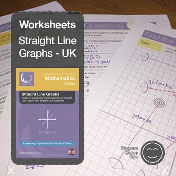 Preview of Straight Line Graphs & Equations Printables & Worksheets UK