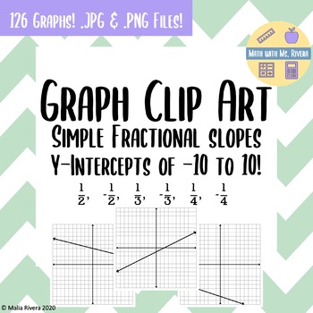 Preview of Linear Graphs Clip Art: Fractional Slopes