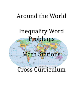 Preview of Linear Inequalities Around the World Word Problem Algebra Math Stations