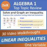 Inequalities -Top Slides & Video Walkthroughs - Algebra 1 (L7)