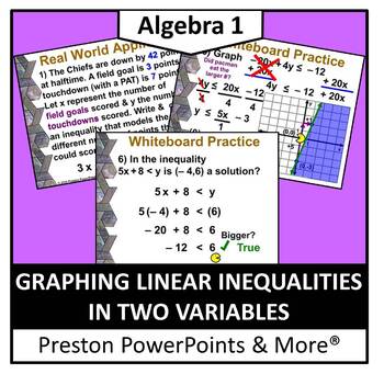 Preview of (Alg 1) Graphing Linear Inequalities in Two Variables in a PowerPoint