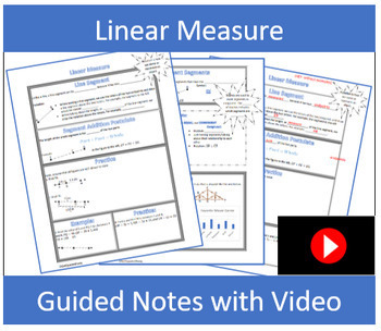 Preview of Linear Measure Guided Notes with Video