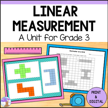 Preview of Linear Measurement Unit - Perimeter & Area Grade 3 Math Ontario Print & Digital