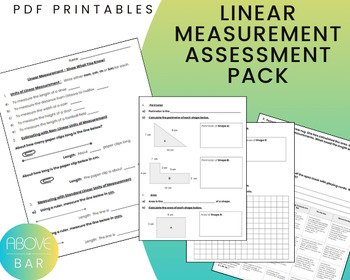 Preview of Linear Measurement Assessment Pack - Gr. 3 - Ontario 2020 Math - Test and Review
