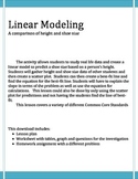 Linear Modeling activity   Height vs. Shoe size