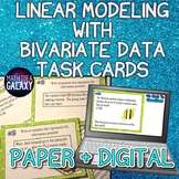 Linear Models with Bivariate Data Task Cards- Printable & 