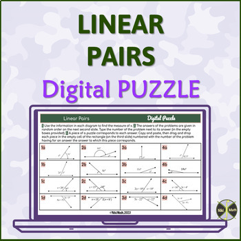 Preview of Linear Pairs - Digital Matching & PUZZLE Assembling Activity