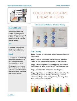 Preview of Linear Patterns and Colour Theory:  Art and Math Blended