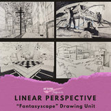 Linear Perspective "Fantasyscape" Drawing Unit- Middle Sch