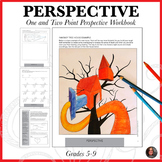 Linear Perspective Worksheets, 1 & 2-Point Perspective Mid