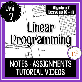 Preview of Linear Programming - Algebra 2 Curriculum