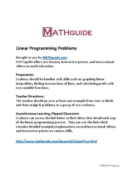 Preview of Linear Programming Problems