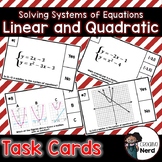 Linear & Quadratic System of Equations Task Cards