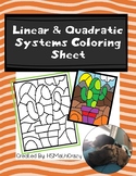 Linear & Quadratic Systems Coloring Sheet