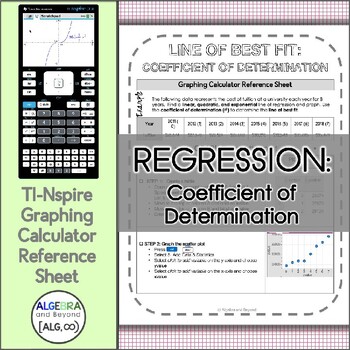 Preview of Linear, Quadratic, and Exponential and Coefficient of Determination | TI-Nspire