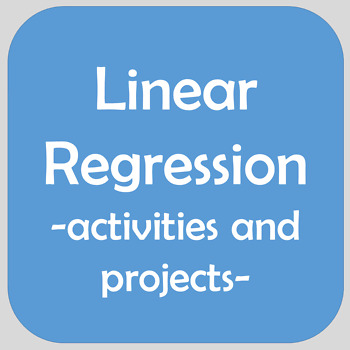 Preview of Linear Regression Bundle - Projects, Task Cards (Residuals, Graphing, Word Prob)