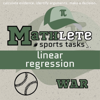 Preview of Linear Regression Printable & Digital Activity - Baseball Mathlete