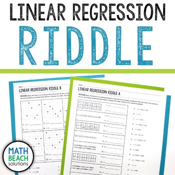 Preview of Linear Regression Riddle Activity