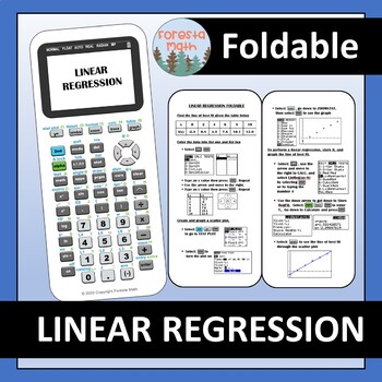 Preview of TI-84 Graphing Calculator Foldable: Linear Regression