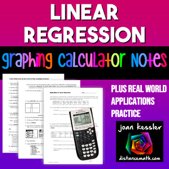Preview of Linear Regression | TI-84 Graphing Calculator plus Applications