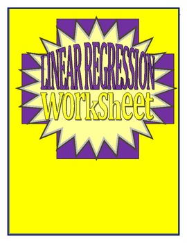 Linear Regression Worksheet by Mitchell's Math Madhouse | TpT