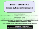 Linear Regression and the Correlation Coefficient (Math 1)