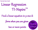 Linear Regression on the Nspire Step by Step Guide