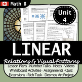 BC Math 8 Linear Relations and Visual Patterns Unit + Desm
